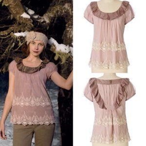 Anthropologie Floreat Frosted Sigh Blouse 8